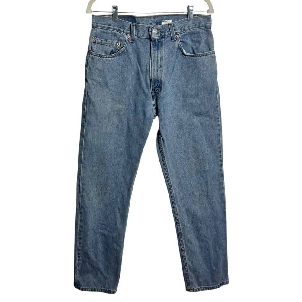 Levi's 505 Regular Fit Straight Vintage Jean Men 33x30 Blue Light Wash Cotton‎